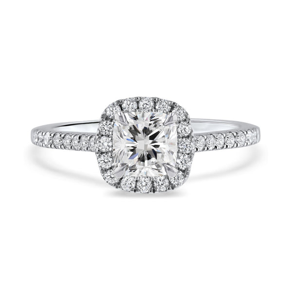 Square cushion cut hot sale engagement rings