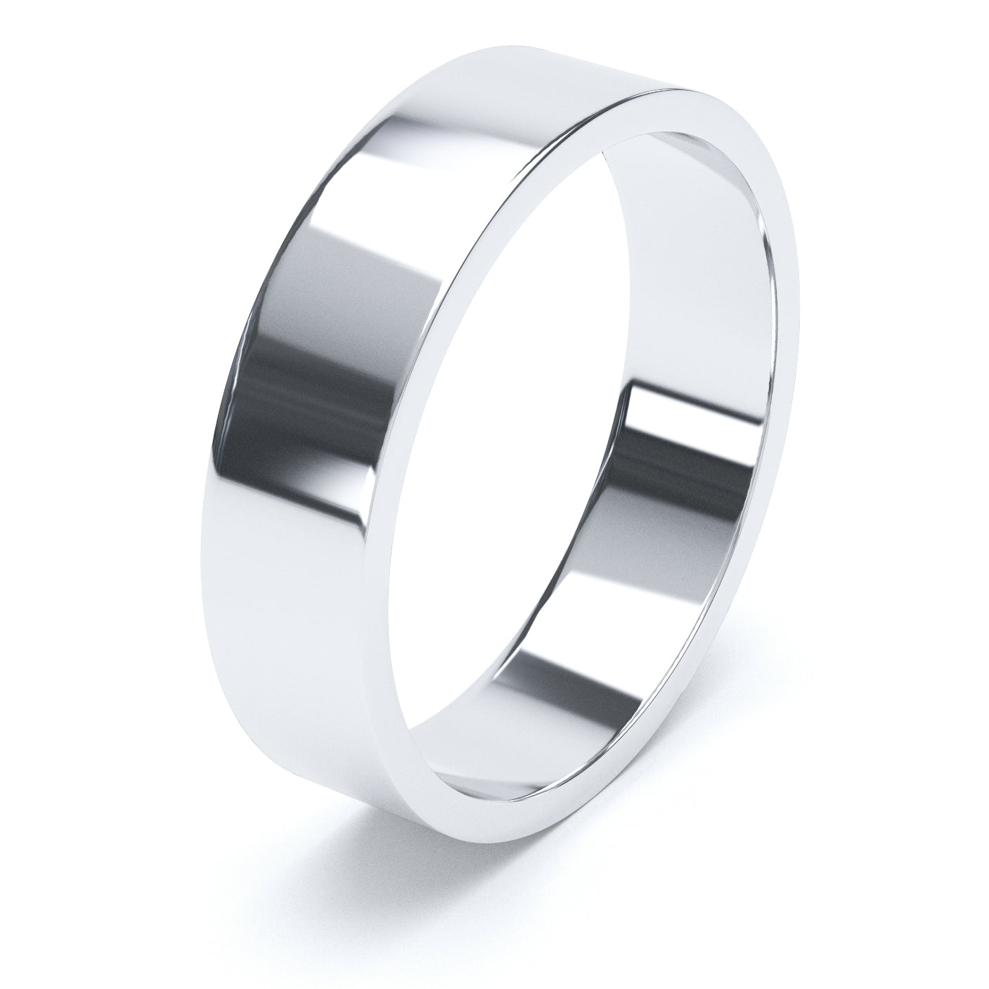 5mm Polished Flat Profile Wedding Band – Bow & Co Jewellery Ltd
